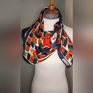 Gaemi Fashion Nautical Anchor Theme Scarf 27-in X 27-in Excellent Condition
